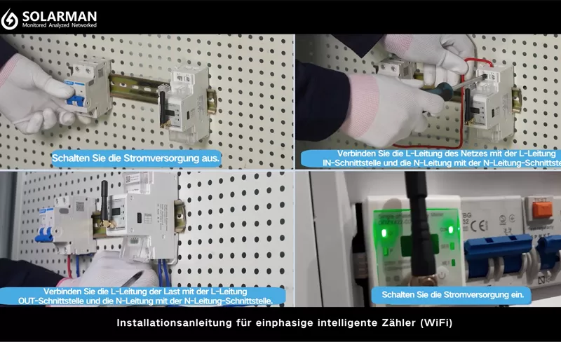 Einführung und installationsanleitung des solarman smart meter