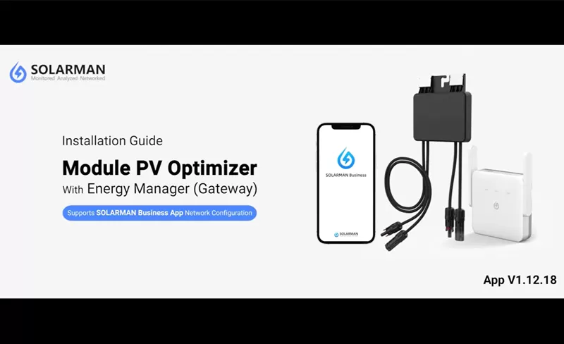 Instalační příručka-modul pv optimizer with energy manager (gateway) solarman business app network