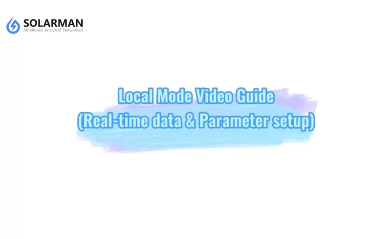 Místní video příručka pro smart setapp & solarman smart & solarman business apps