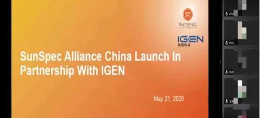 Win-win spolupráce sunspec alliance china launch in partnership with IGEN-Tech-2022